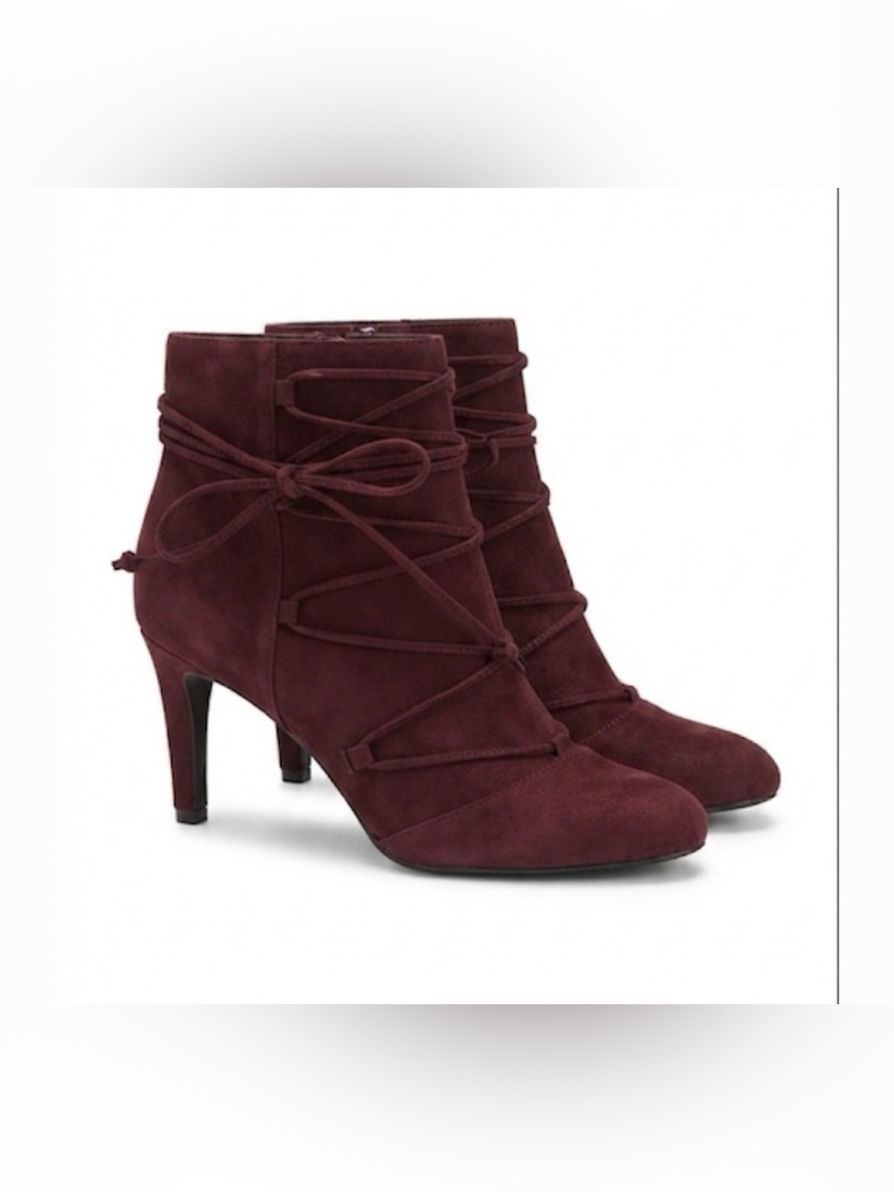 Vince Camuto Bambina Corset Bootie Cabernet Suede SIZE 8